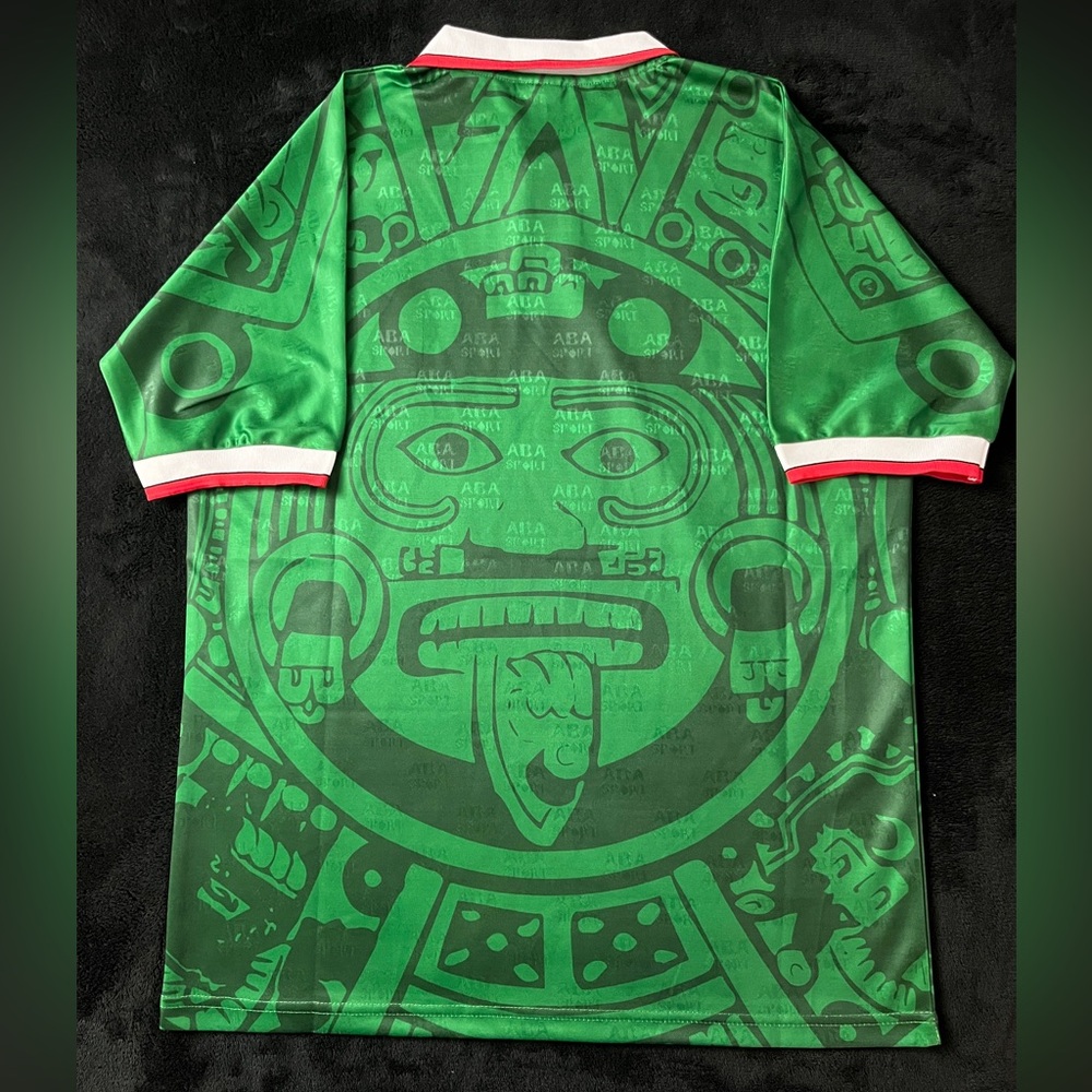 Mexico Retro M-L Home Soccer Jersey 1998 World Cup Green - Picture 2 of 5